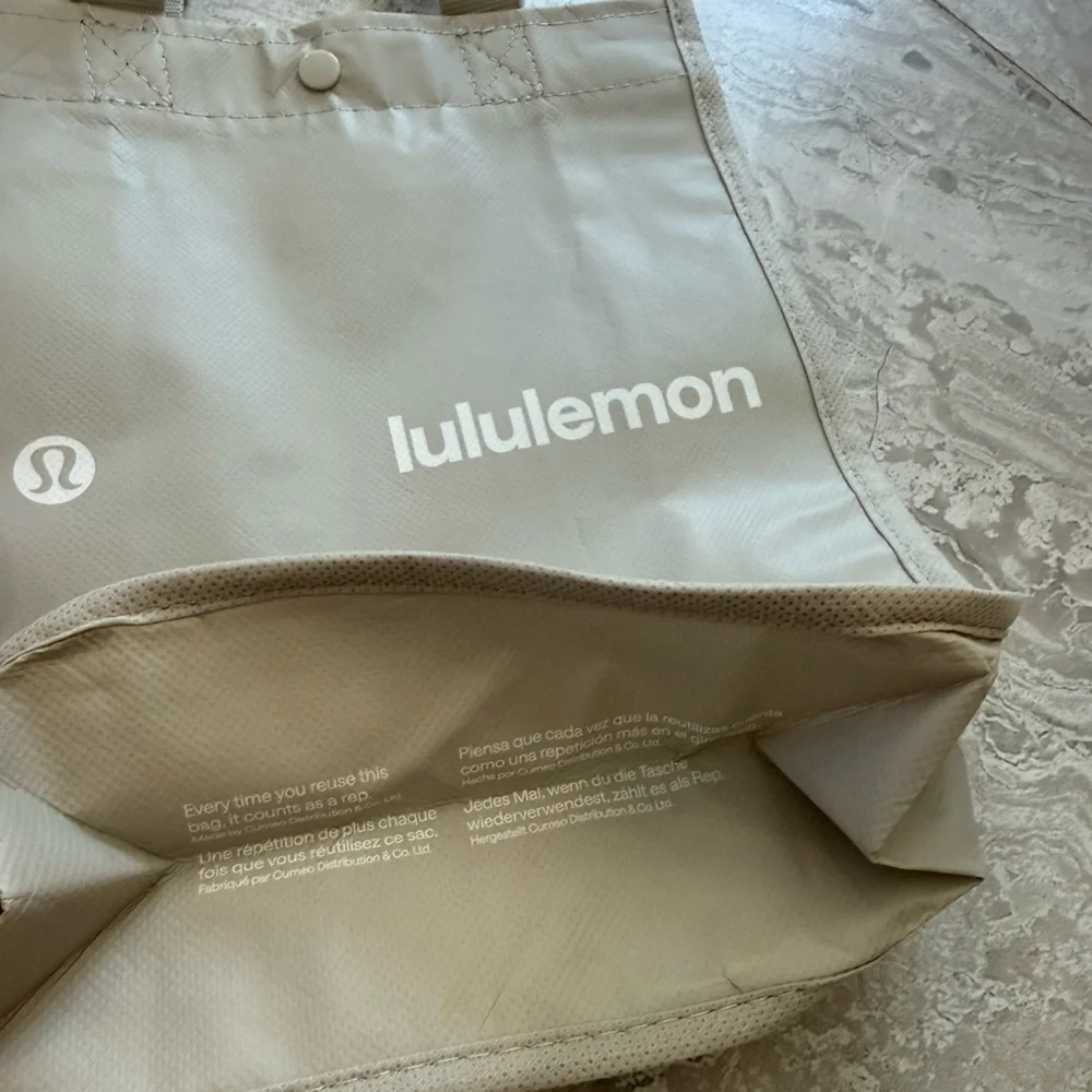 Lululemon Small Beige Tote Bag